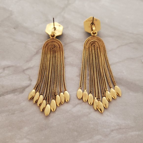 💙 Stella and Dot Odeon Antiqued Chandler Convertible Stud Drop Dangle Earrings - Picture 6 of 10